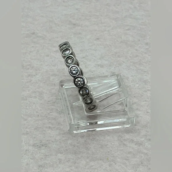 Pandora 925 Sterling Silver Alluring Brilliant Clear Cz Eternity Ring 190942CZ - Picture 3 of 7